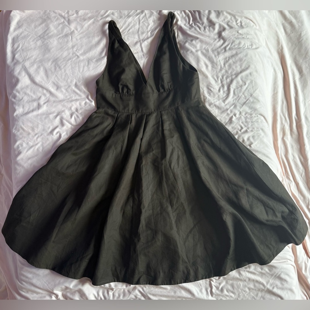 J.Crew Chocolate Brown V-Neck Fit & Flare Dress
